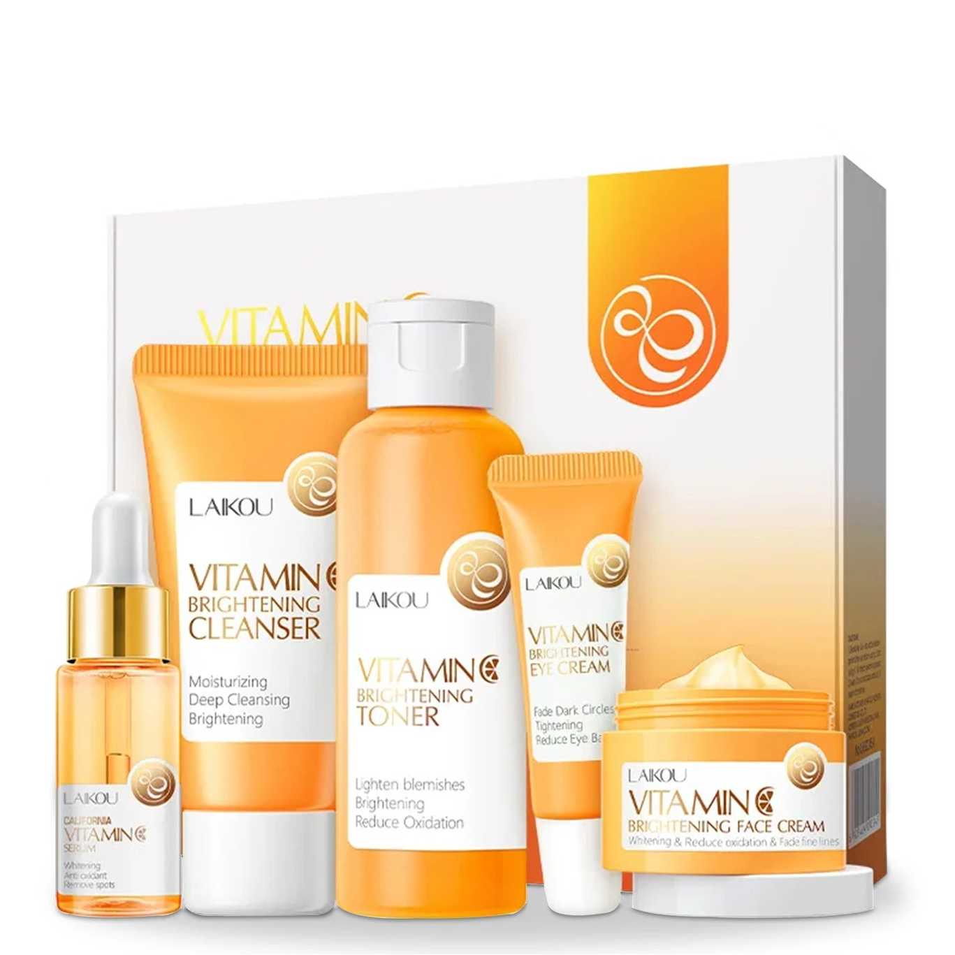 Coffret Soins Visage à la Vitamine C (5PCS)