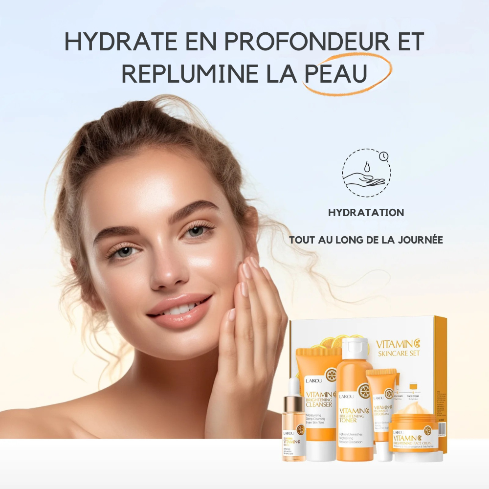 Coffret Soins Visage à la Vitamine C (5PCS)